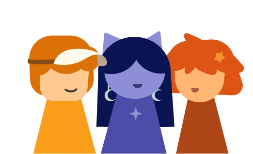 Three Bestie AI characters