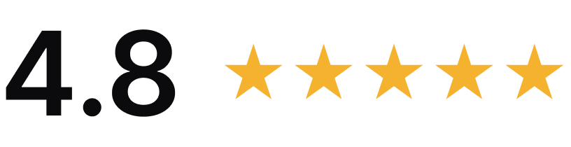 4.8 rating with five stars