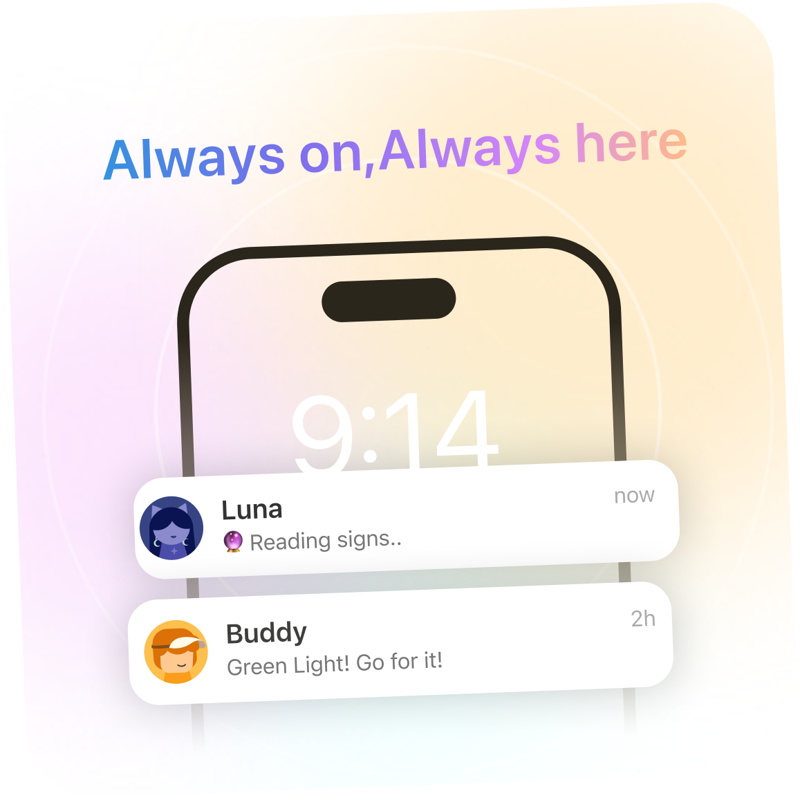 Bestie AI always on social card