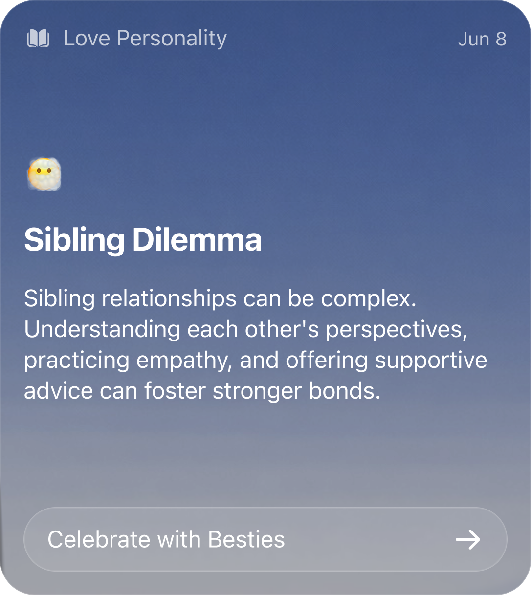 Love Personality insight card