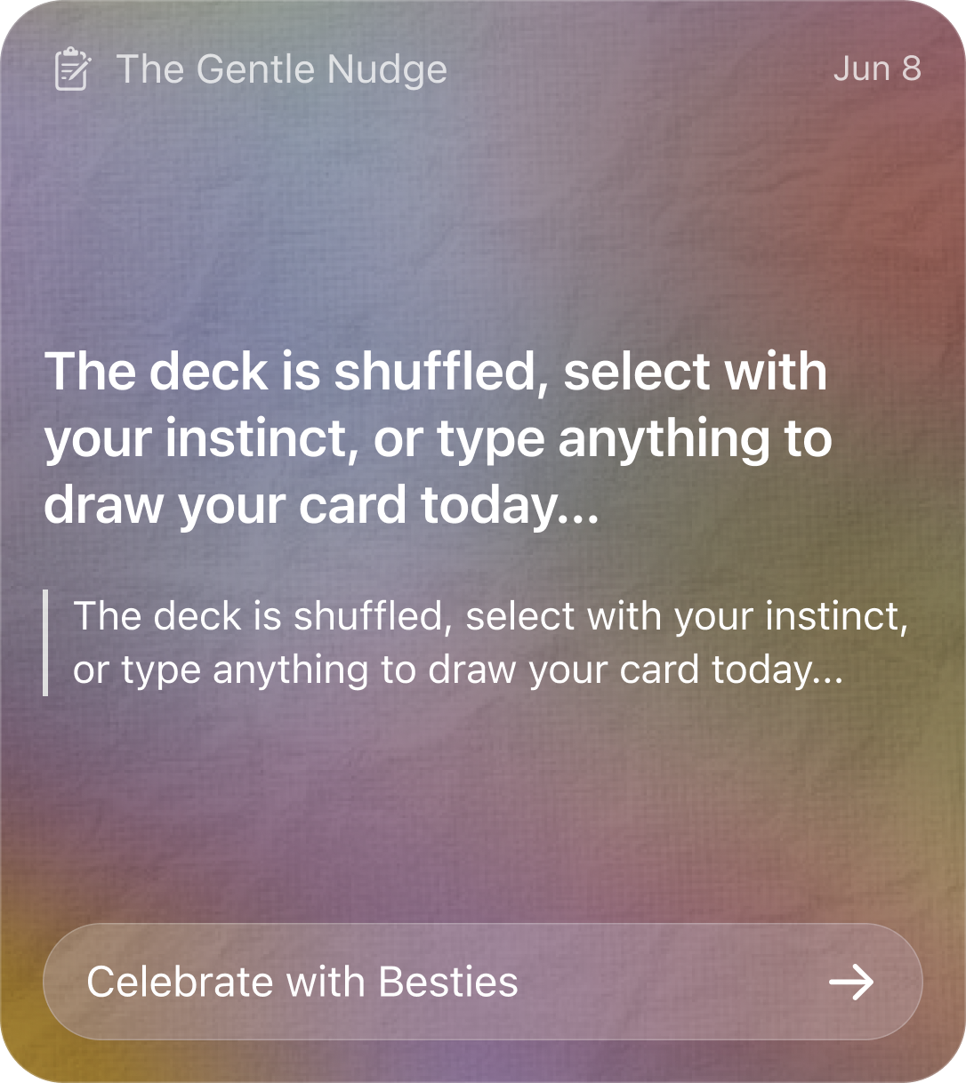 The Gentle Nudge insight card