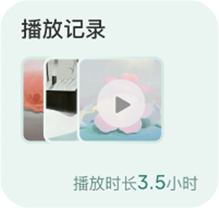 Music playback history card