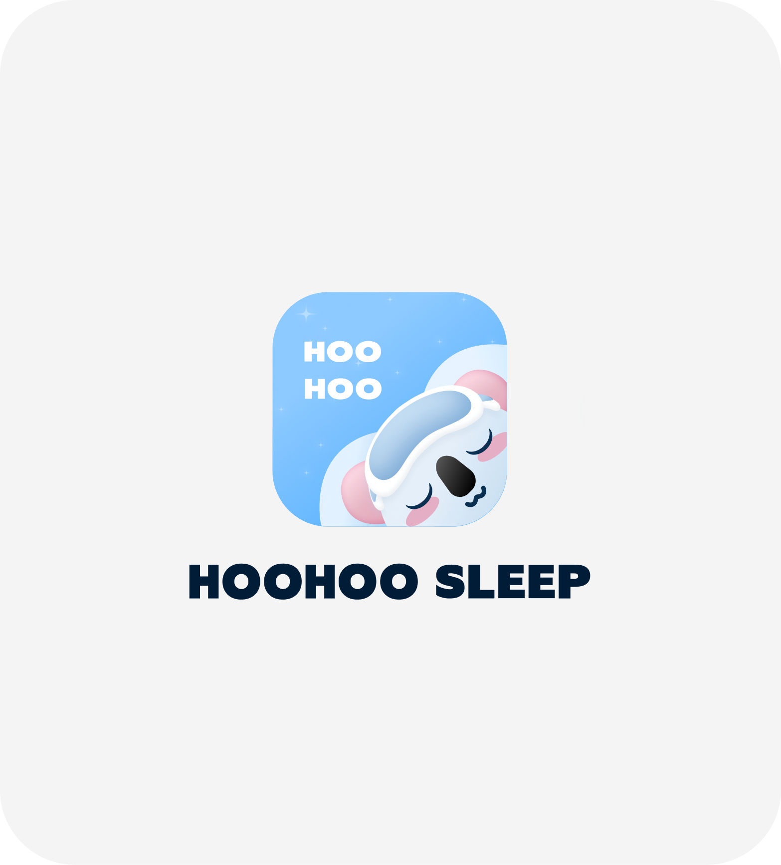 Hoo Hoo Sleep logo concept on a soft white background